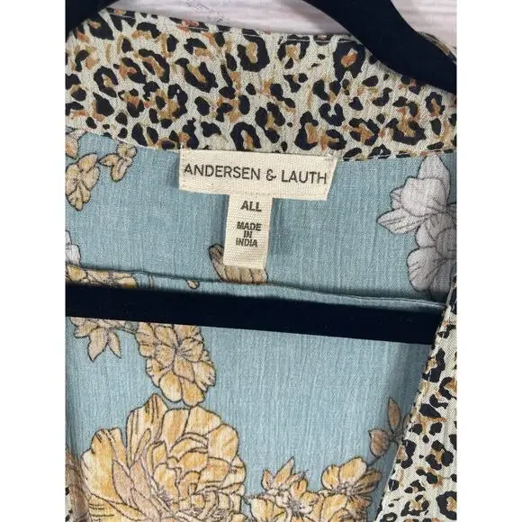 Andersen & Lauth Kimono Womens One Size Floral Open Cardigan Boho Chic Lightweig - Picture 4 of 8